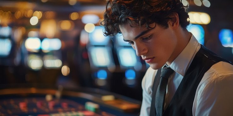Live dealer broadcasting Speed Baccarat round on perkasajitu slot